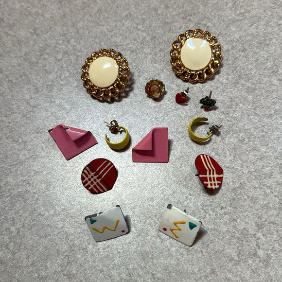 Vintage 80’s Earrings Collection - Picture 2 of 3